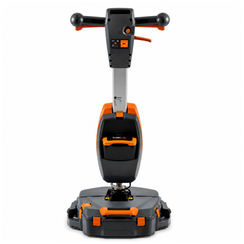 TASKI ULTIMAXX 360 rear view showing recovery tank and compact body