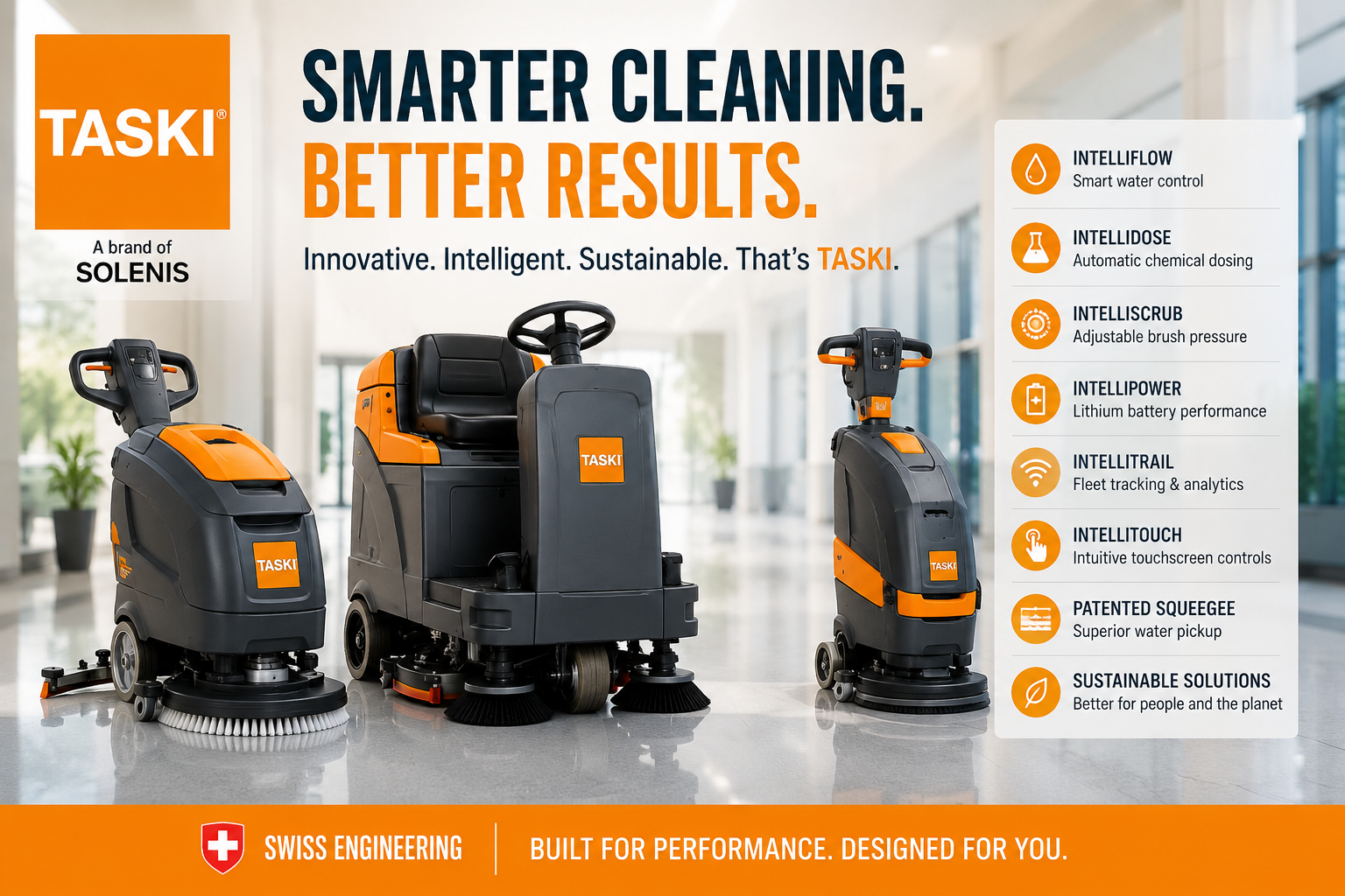 Taski Pool Cleaning Machine TASKI Smart Cleaning Technology Explained: IntelliFlow, IntelliDose ...