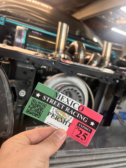 Mexico Street Racing Permit Decal/Sticker