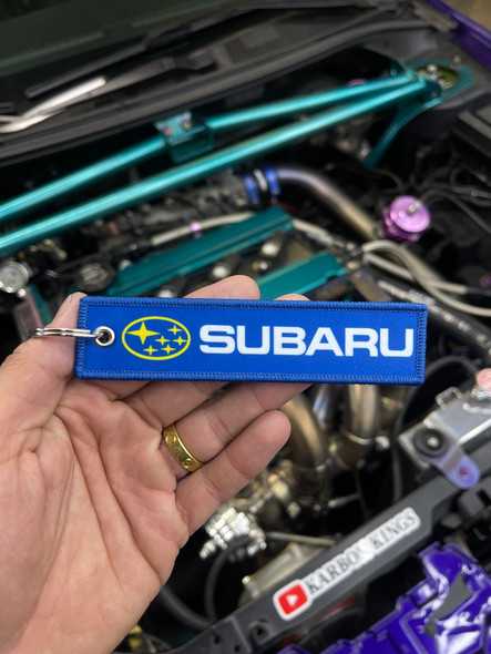 Subaru Logo Blue Keytag