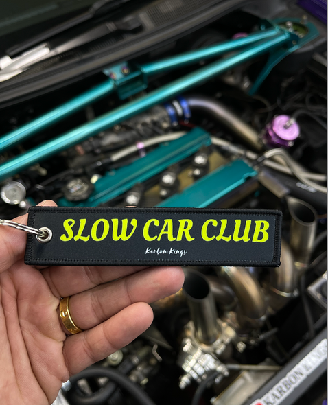 Slow Car Club Neon Keytag