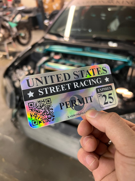 United States Street Racing Permit Decal/Sticker