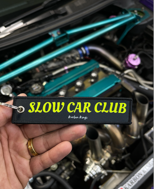 Slow Car Club Neon Keytag