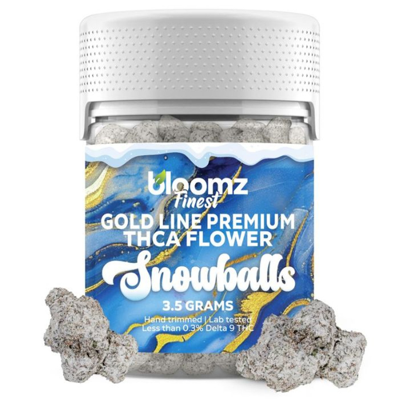 How To Smoke Snow Caps Weed Bloomz Finest Gold Line Premium Snowballs THC-A Flower 3.5G