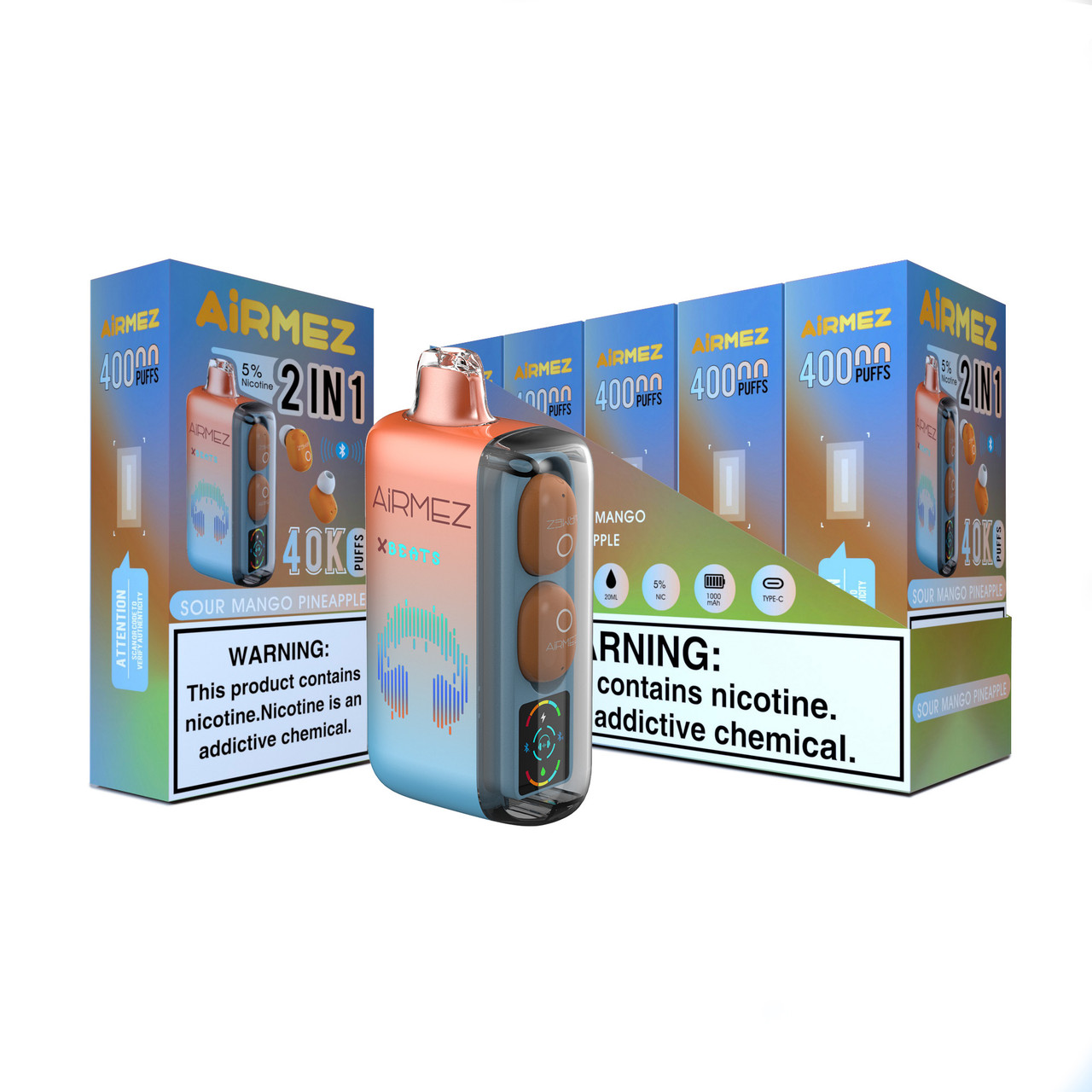 elfbar elfa master akku Airmez Xbeat 40000 40k Puffs Original Earphone LED Display Disposable Vape  EU Warehouse