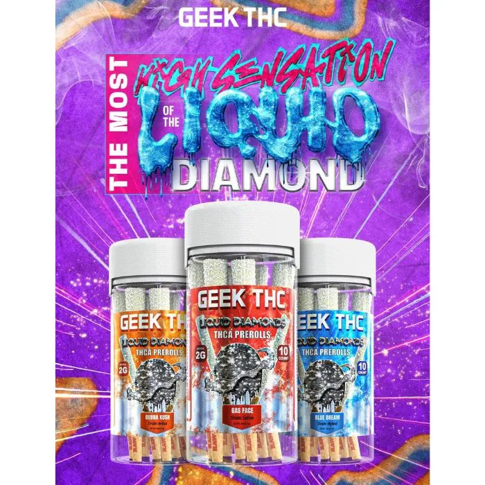 Geek THC Liquid Diamond THC-A Pre Rolls 2G | Vaperanger Wholesale