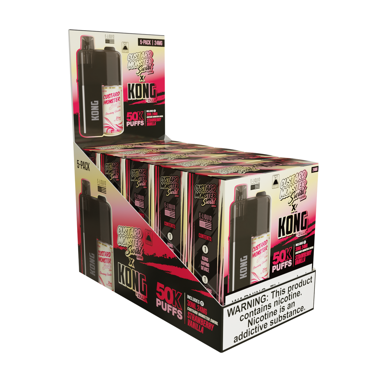 Vape Labs Monster Energy, Lo-Carb Monster, Low Carb Energy Drink, 16 Ounce  (Pack Of 15) EB Monster X Kong 50k Disposable 24mg Thc