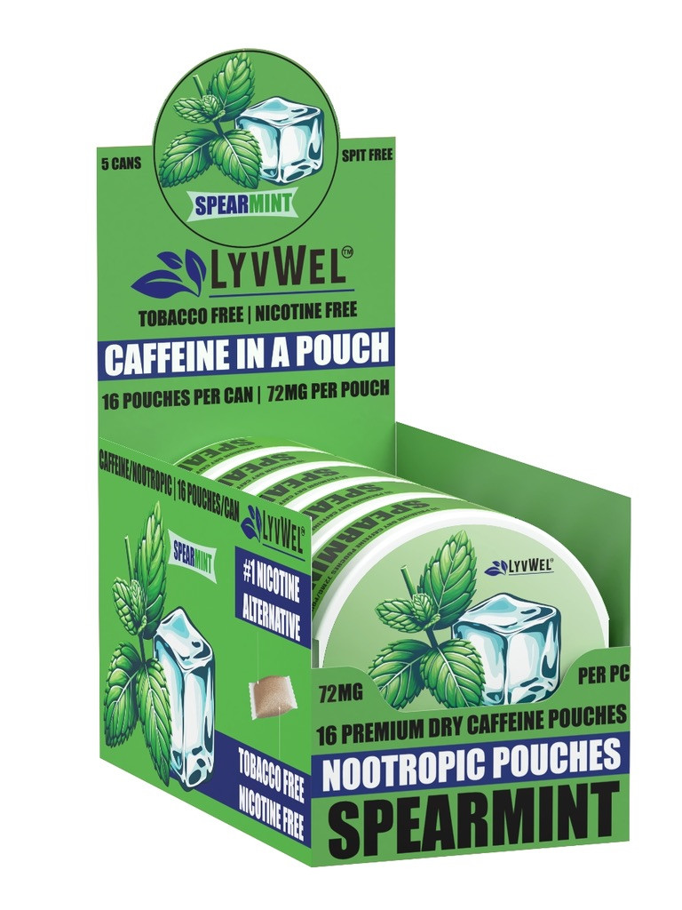 LyvWel Caffeine Nootropic Energy Pouches | VapeRanger Wholesale