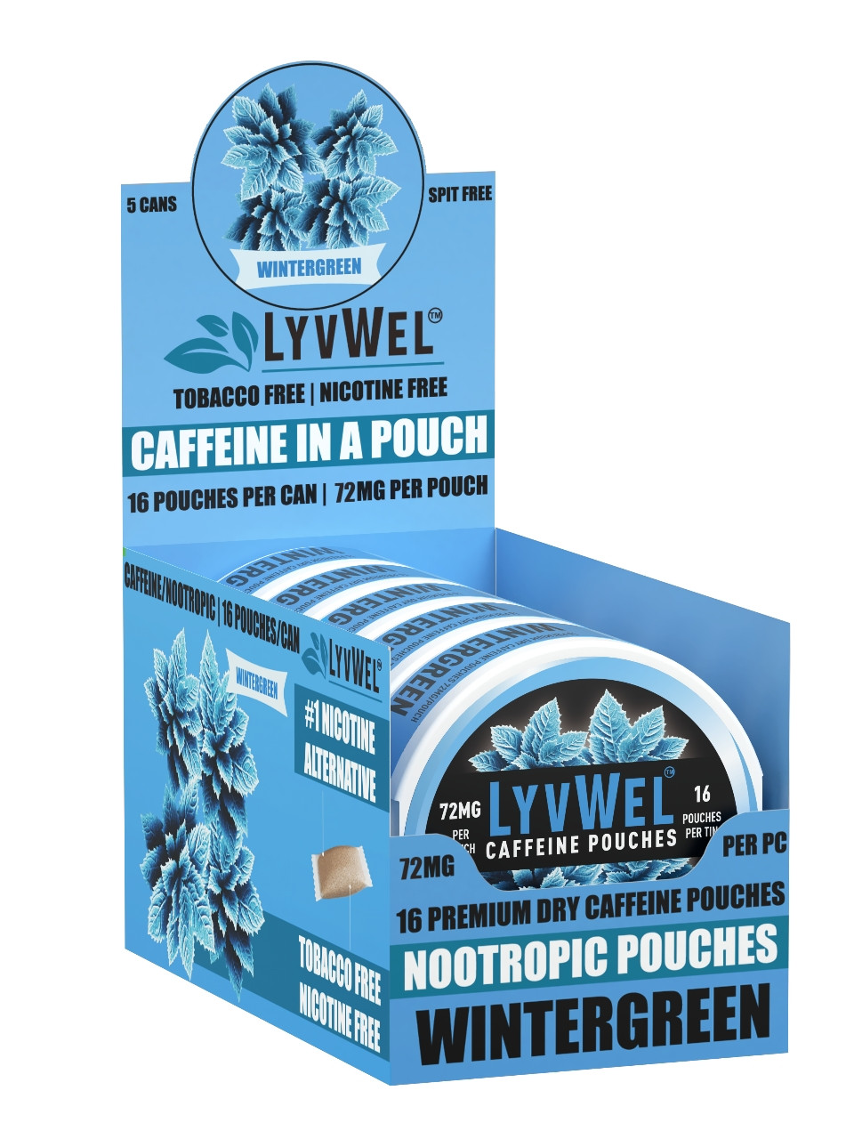 LyvWel Caffeine Nootropic Energy Pouches | VapeRanger Wholesale