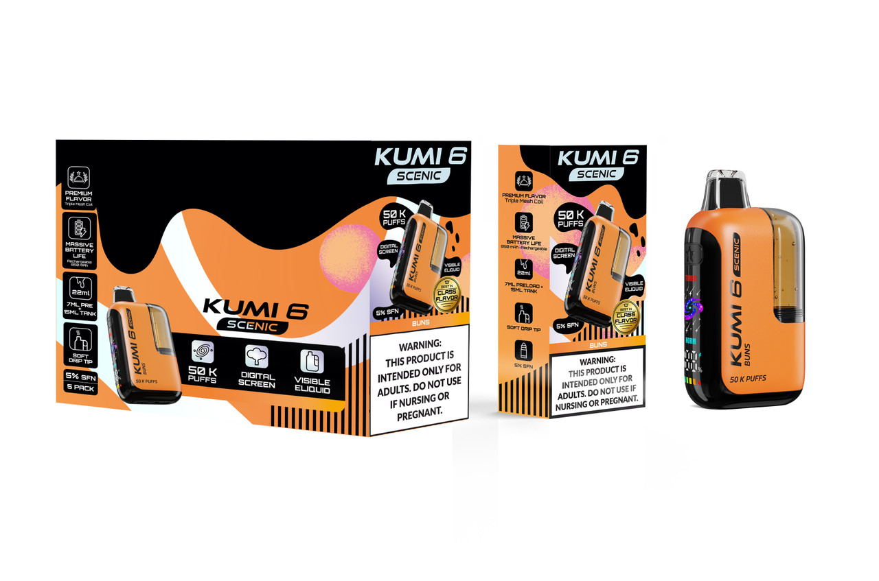 KUMI Six Scenic Vape NC, AR, TX, KY, MS AL, TN, VA Compliant | VapeRanger  Wholesale