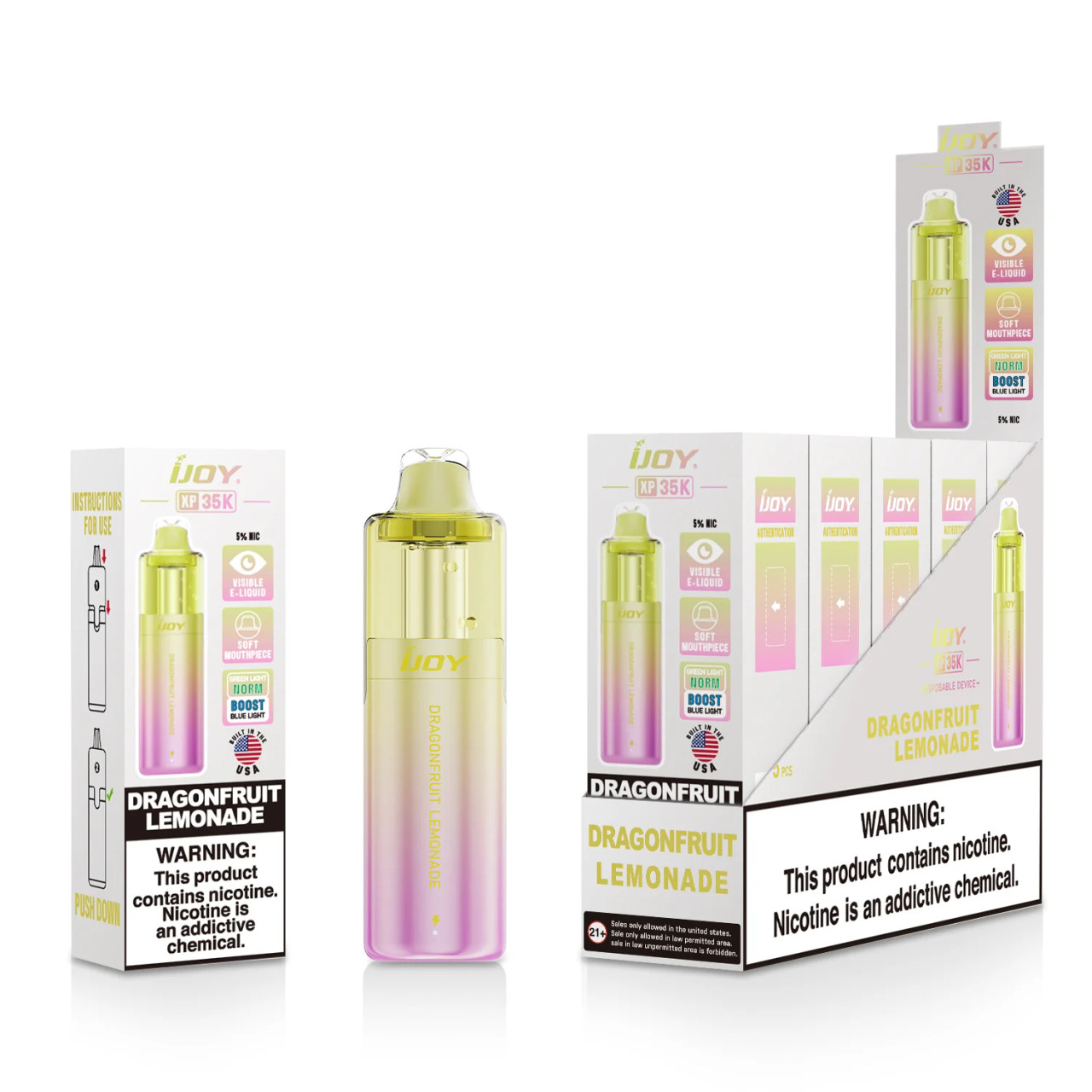 ijoy vape disposable XP35K Color:Magenta Red Purple Blue Diamond 6g Z2. Closed Pod Flavor Pods