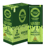 Sour Diesel by White Fish Live Rosin Pre Rolls 2G Sour Diesel by White Fish Live Rosin Pre Rolls 2G