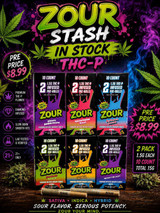 Zour Stash THC-P Infused Prerolls 3G - Pre-Priced