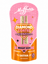 Bright Kick Muffins Diamond Coated THC-A Prerolls 4G