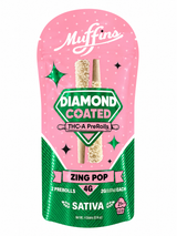 Zing Pop Muffins Diamond Coated THC-A Prerolls 4G