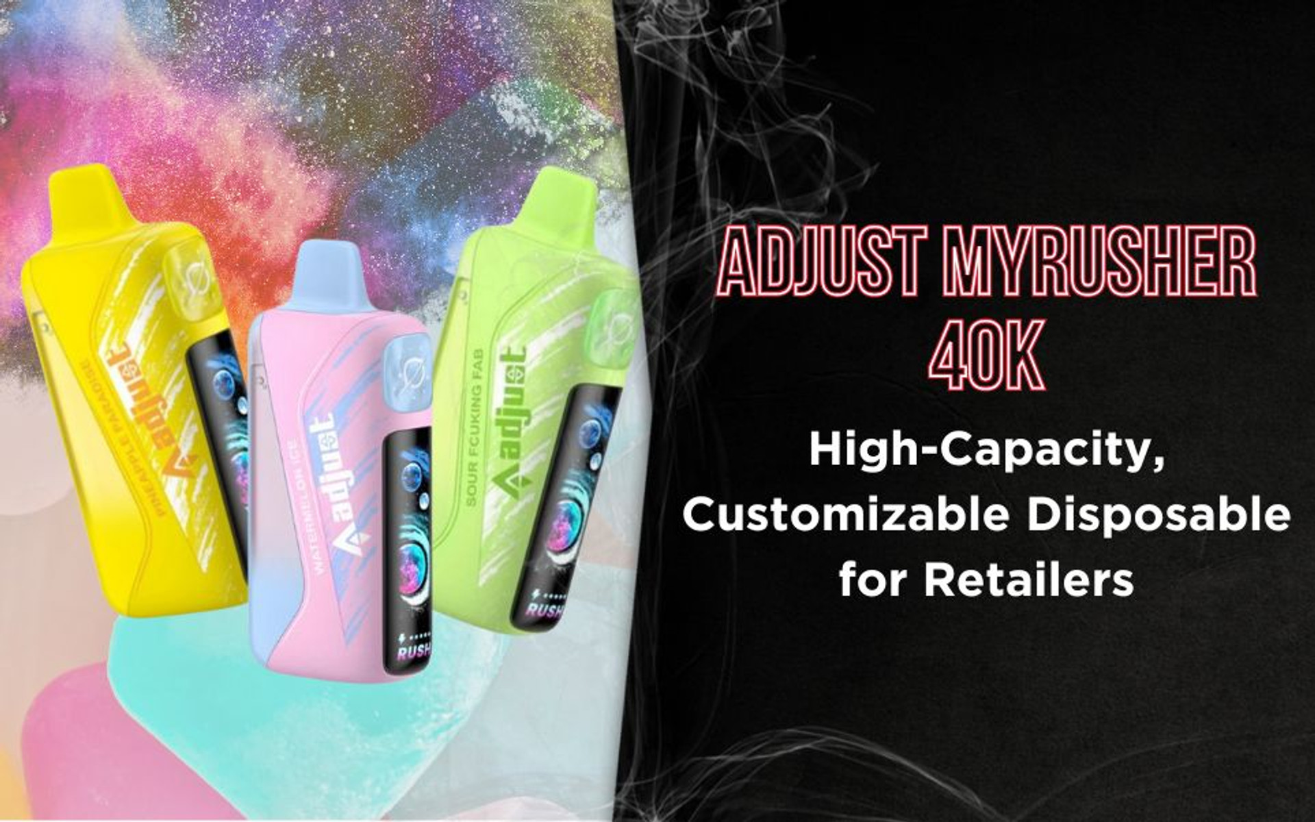 Adjust MyRusher 40K: High-Capacity, Customizable Disposable for Retailers thumbnail image