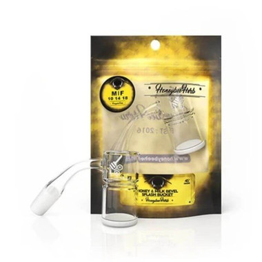 Honey & Milk Bevel Splash Bucket 45 Degree Quartz Nail by Honeybee Herb