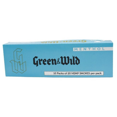 Green and Wild CBD Hemp Cigarettes Menthol