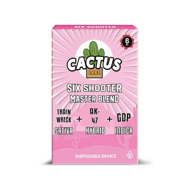 Cactus Labs Delta 11 Disposable Vape Six Shooter 6G Cactus Labs Delta 11 Disposable Vape Six Shooter 6G