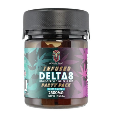 Golden Goat Delta 8 THC Gummies Infused Party Pack.