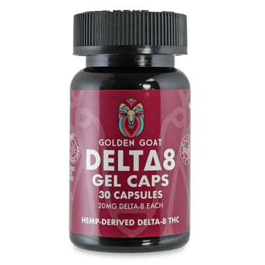 Golden Goat Delta 8 THC Capsules.