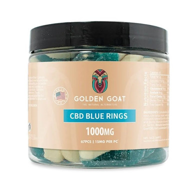 Golden Goat CBD Gummies Blue Rings.