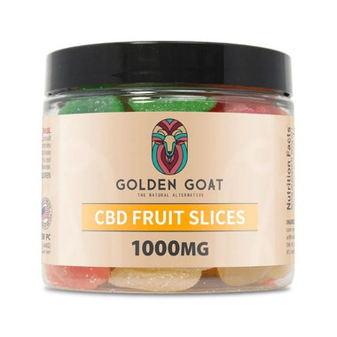 Golden Goat CBD Gummies Fruit Slices.