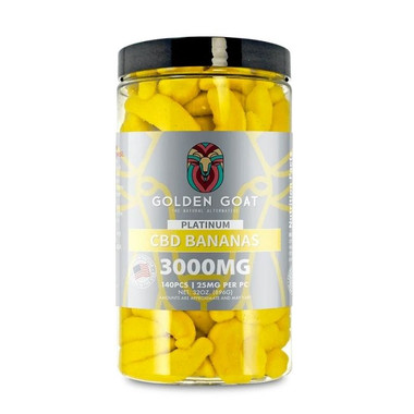 Golden Goat CBD Gummies Platinum Bananas.