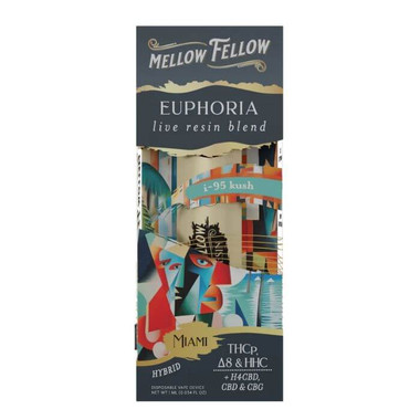 Mellow Fellow Euphoria Miami THC-P - Delta 8 - HHC Disposable 1ml