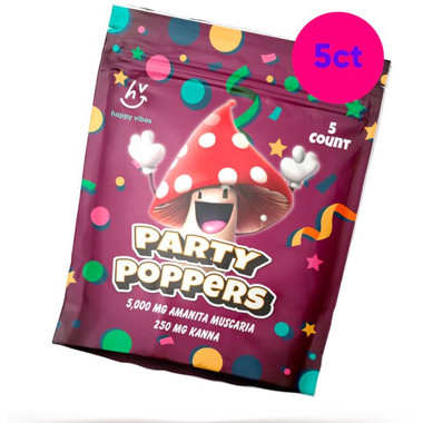 Happy Vibes Party Poppers Amanita Muscaria Gummies