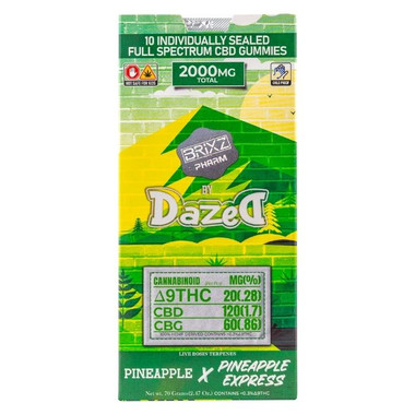 Dazed Brixz Pharm Delta 9 - CBG - CBD Gummies.