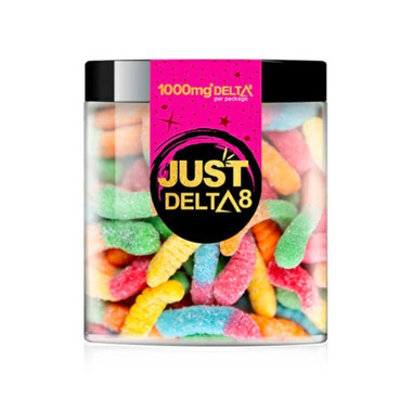 JustDelta Sour Worms Delta 8 THC Gummies