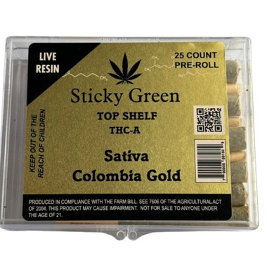 Sticky Green Top Shelf THCA Pre Rolls