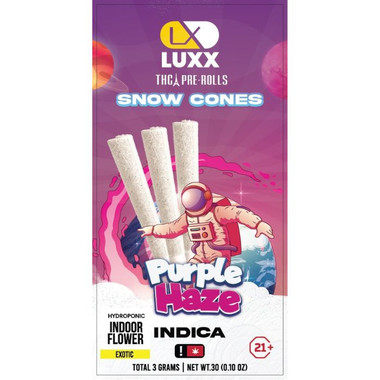 LUXX Snow Cones THC-A Pre Rolls 1G.