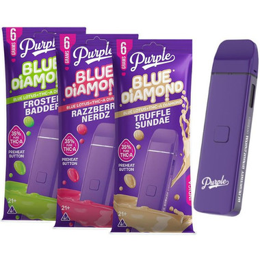 Purple Blue Diamond THC-A and Blue Lotus Disposable 6G