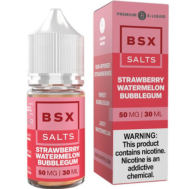 Strawberry Watermelon Bubblegum Nicotine Salt by BSX Vapor