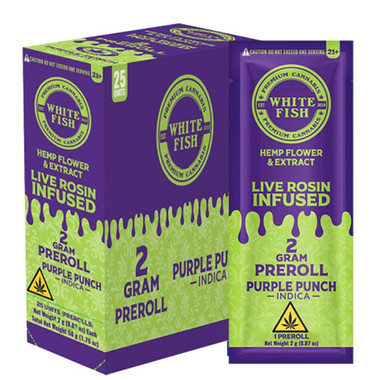 Purple punch by White Fish Live Rosin Pre Rolls 2G Purple punch by White Fish Live Rosin Pre Rolls 2G