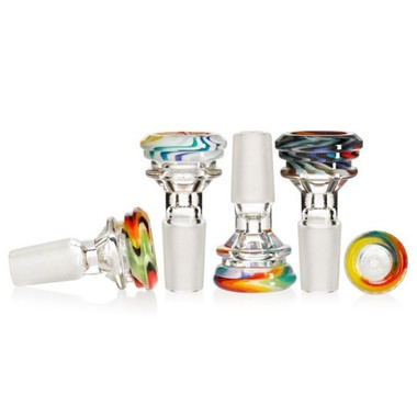 Roots Glass Wig Wag Color Lip Bowl Piece