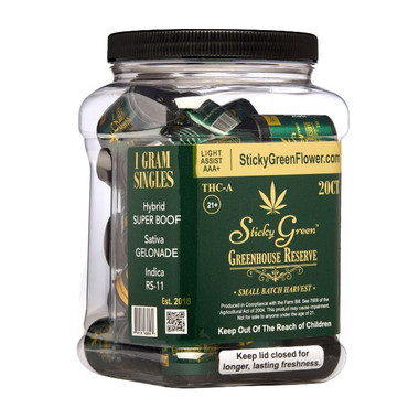 Sticky Green Greenhouse Reserve THC-A Flower Jar 1G