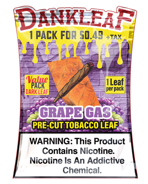 Grape Gas Dankleaf 1pk Pre-Cut Tobacco Leaf