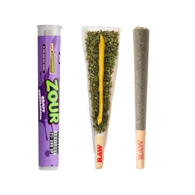 Grape Bubblegum Zour Stash THCA Hash Hole Pre-Roll 2G