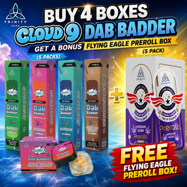Trinity Cloud 9 Dab Badder + Infused THCP Prerolls Intro Pack