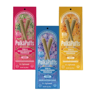 PolkaPuff 1.25g Saucy Diamonds THC-A Pre-Rolls