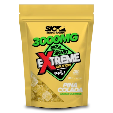 Pina Colada Front FullSend Canna Gummies Extreme Full Spec 3000MG