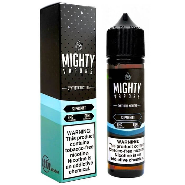 Super Mint Synthetic Nicotine Vape Juice by Mighty Vapors
