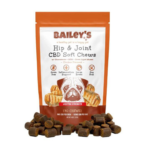 Bailey's CBD Chews For Dog Chicken Flavored Hip And Joint Soft