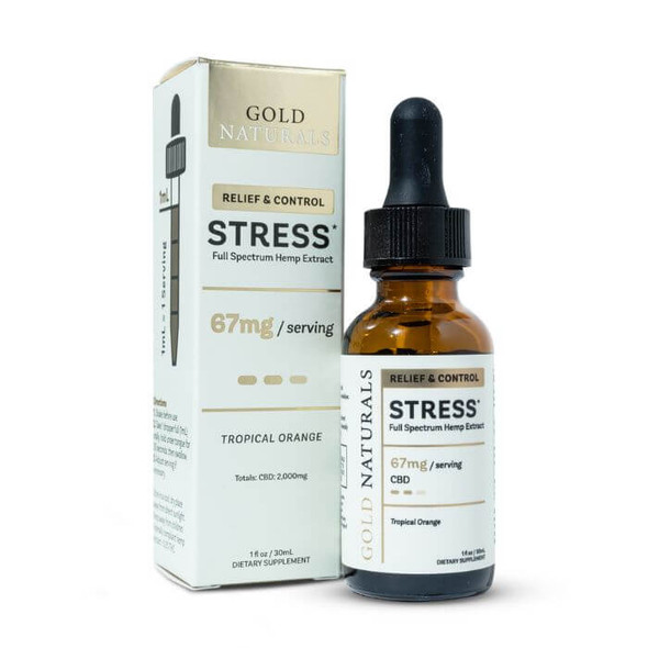 Gold Naturals CBD Oil Tincture Stress 30ml