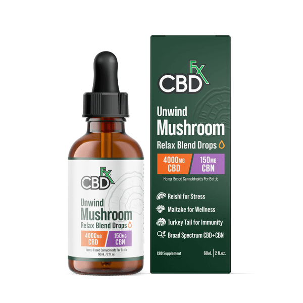 CBDfx Unwind Mushroom Tincture CBDfx Unwind Mushroom Tincture