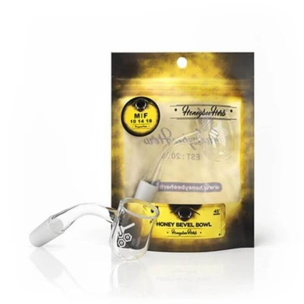 Honey Bevel Bowl 45 Degree Quartz Nail by Honeybee Herb Honey Bevel Bowl 45 Degree Quartz Nail by Honeybee Herb