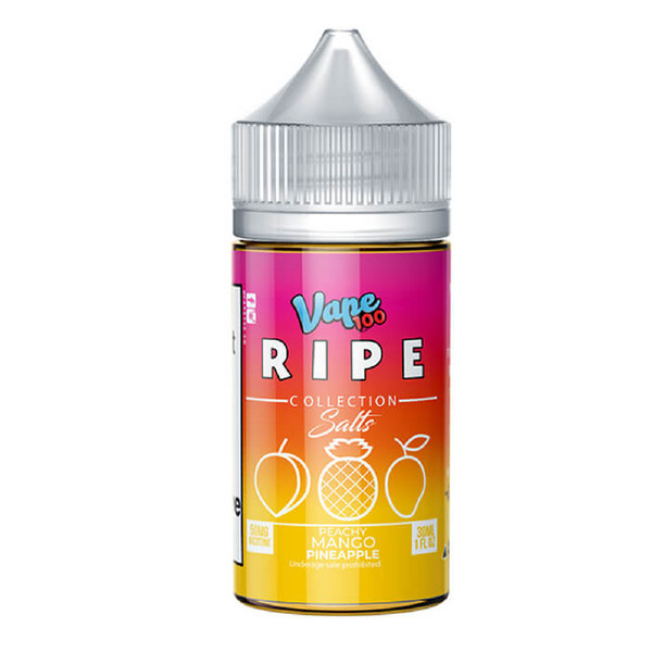 Peachy Mango Pineapple by The Ripe Collection Nicotine Salt by Vape 100 E-Liquid #1